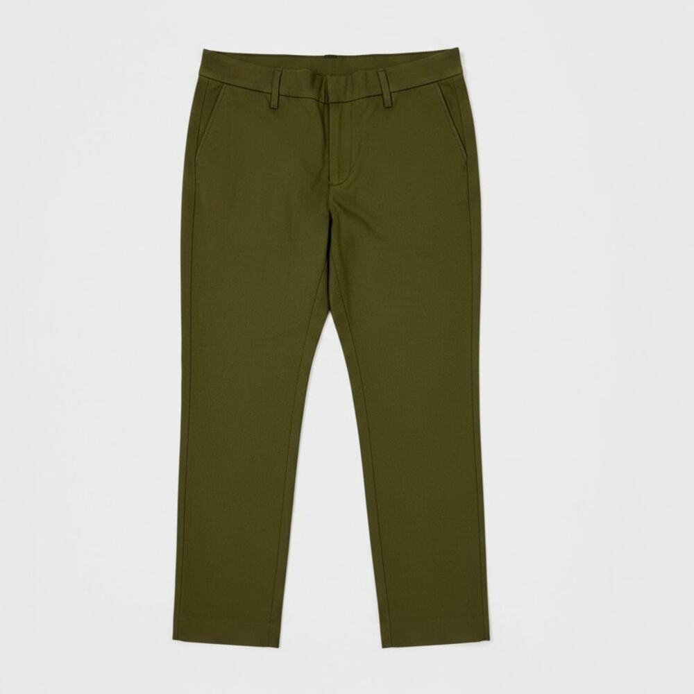 A New Day Size 14 Green Womens Side Zipper Pants Cotton Spandex